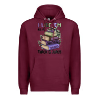 Burgundy i like them real thick and juicy books Premium Hoodie - MaliasSmallBusiness