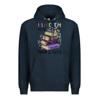 Navy i like them real thick and juicy books Premium Hoodie - MaliasSmallBusiness