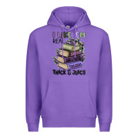 Purple i like them real thick and juicy books Premium Hoodie - MaliasSmallBusiness