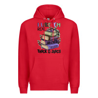 Red i like them real thick and juicy books Premium Hoodie - MaliasSmallBusiness