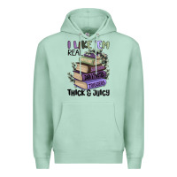 Seafoam i like them real thick and juicy books Premium Hoodie - MaliasSmallBusiness
