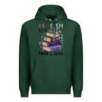 Sports Green i like them real thick and juicy books Premium Hoodie - MaliasSmallBusiness