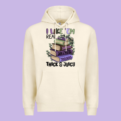 I Like Them Real Thick And Juicy Books Premium Hoodie Designed By Maliassmallbusiness