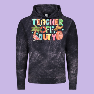 Teacher Off Duty Summer Vintage Hoodie Designed By Jahusdesignshop