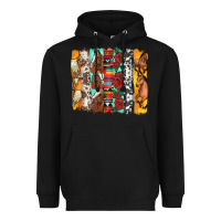 Black western horses roses and bullskulls wıth cowhide amd serape brushstro Heavyweight Hoodie - Artiststas