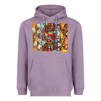 Lavender western horses roses and bullskulls wıth cowhide amd serape brushstro Heavyweight Hoodie - Artiststas
