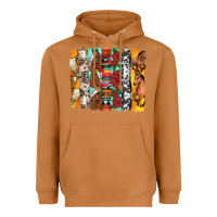 Meerkat western horses roses and bullskulls wıth cowhide amd serape brushstro Heavyweight Hoodie - Artiststas