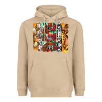 Mushroom western horses roses and bullskulls wıth cowhide amd serape brushstro Heavyweight Hoodie - Artiststas