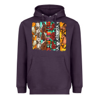 Plum western horses roses and bullskulls wıth cowhide amd serape brushstro Heavyweight Hoodie - Artiststas