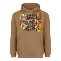 Toasted Coconut western horses roses and bullskulls wıth cowhide amd serape brushstro Heavyweight Hoodie - Artiststas