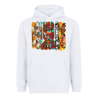 White western horses roses and bullskulls wıth cowhide amd serape brushstro Heavyweight Hoodie - Artiststas