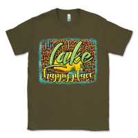 Army Green the lake is my happy place Classic Tee - HRA Design Shop