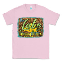 Bubblegum Pink the lake is my happy place Classic Tee - HRA Design Shop