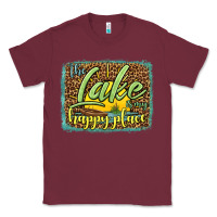 Burgundy the lake is my happy place Classic Tee - HRA Design Shop