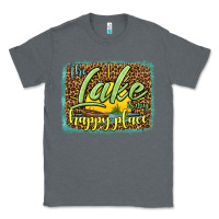 Charcoal Heather the lake is my happy place Classic Tee - HRA Design Shop