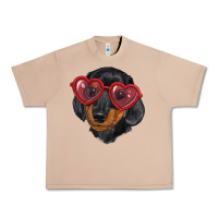 Burro dachshund with love glasses Urban Heavy Tee - RanaPortraitStore