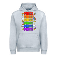Heather Grey rainbow pride celebration Urban Hoodie - LillyAllenDesigns