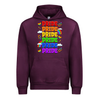 Mauve Wine rainbow pride celebration Urban Hoodie - LillyAllenDesigns