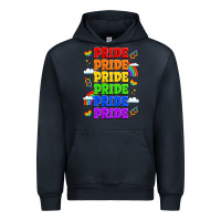 Navy rainbow pride celebration Urban Hoodie - LillyAllenDesigns