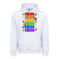 White rainbow pride celebration Urban Hoodie - LillyAllenDesigns
