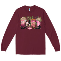 Burgundy let's go girls coffee cups Long Sleeve Tee - Zillion Design Studio