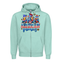 Seafoam American truck gnomes Zipper Hoodie - AdoDesignShop