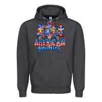 Smoke American truck gnomes Zipper Hoodie - AdoDesignShop