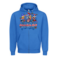 True Royal American truck gnomes Zipper Hoodie - AdoDesignShop