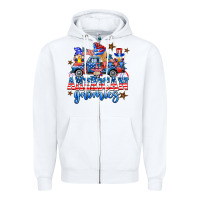 White American truck gnomes Zipper Hoodie - AdoDesignShop