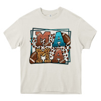 Cream American Football Mama Mother's Day Heavy Core Tee - LillyAllenDesigns