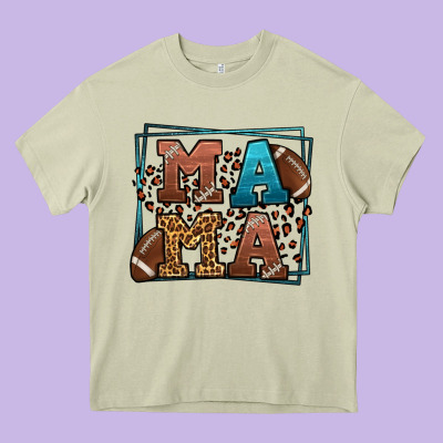 American Football Mama Mother's Day Heavy Core Tee Designed By Lillyallendesigns