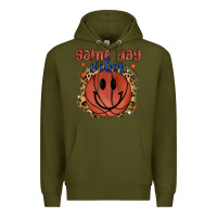 Army Green game day vibes Premium Hoodie - MaliasSmallBusiness