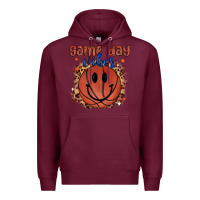 Burgundy game day vibes Premium Hoodie - MaliasSmallBusiness