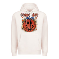 Pale Pink game day vibes Premium Hoodie - MaliasSmallBusiness