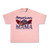 Salmon American mama with cowboy Urban Heavy Tee - texasbilliewilder