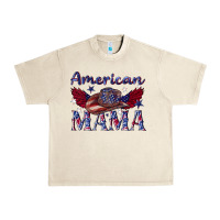 Sandshell American mama with cowboy Urban Heavy Tee - texasbilliewilder