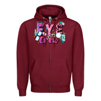 Burgundy eye crew Zipper Hoodie - JahusDesignShop