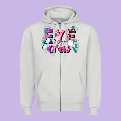 Eye Crew Zipper Hoodie Designed By Jahusdesignshop