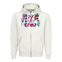 Oatmeal Heather eye crew Zipper Hoodie - JahusDesignShop