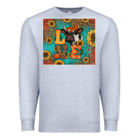 Heather Grey love autumn cow Premium Sweatshirt - Jasminsmagicworld