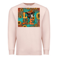 Pale Pink love autumn cow Premium Sweatshirt - Jasminsmagicworld