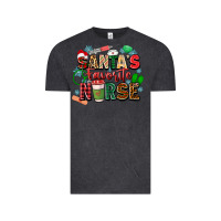 Vintage Black santa's favorite nurse Vintage Tee - Zillion Design Studio