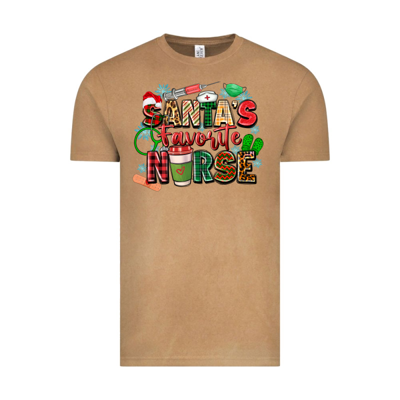 Santa's Favorite Nurse Vintage Tee by Zillion Design Studio | Teevron