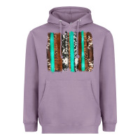 Lavender western cowhide wood and turquoise glitter brushstrokes Heavyweight Hoodie - Artiststas