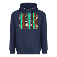 Navy western cowhide wood and turquoise glitter brushstrokes Heavyweight Hoodie - Artiststas