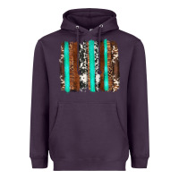 Plum western cowhide wood and turquoise glitter brushstrokes Heavyweight Hoodie - Artiststas