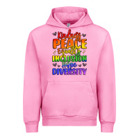 Fuchsia Pink inspirational words in rainbow colors Urban Hoodie - LillyAllenDesigns