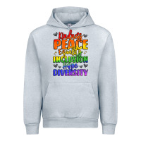Heather Grey inspirational words in rainbow colors Urban Hoodie - LillyAllenDesigns