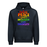 Navy inspirational words in rainbow colors Urban Hoodie - LillyAllenDesigns