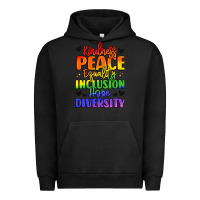 Pigment Black inspirational words in rainbow colors Urban Hoodie - LillyAllenDesigns